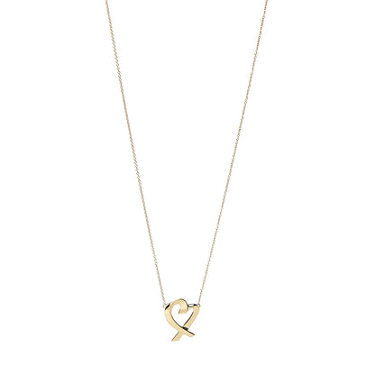 Tiffany 18K Yellow Gold Small Paloma Picasso Loving Heart Pendant Necklace 1 of 7