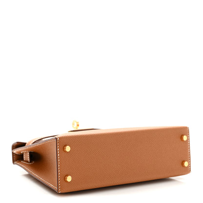 Hermes Epsom Mini Kelly Sellier 20 Gold 4 of 10