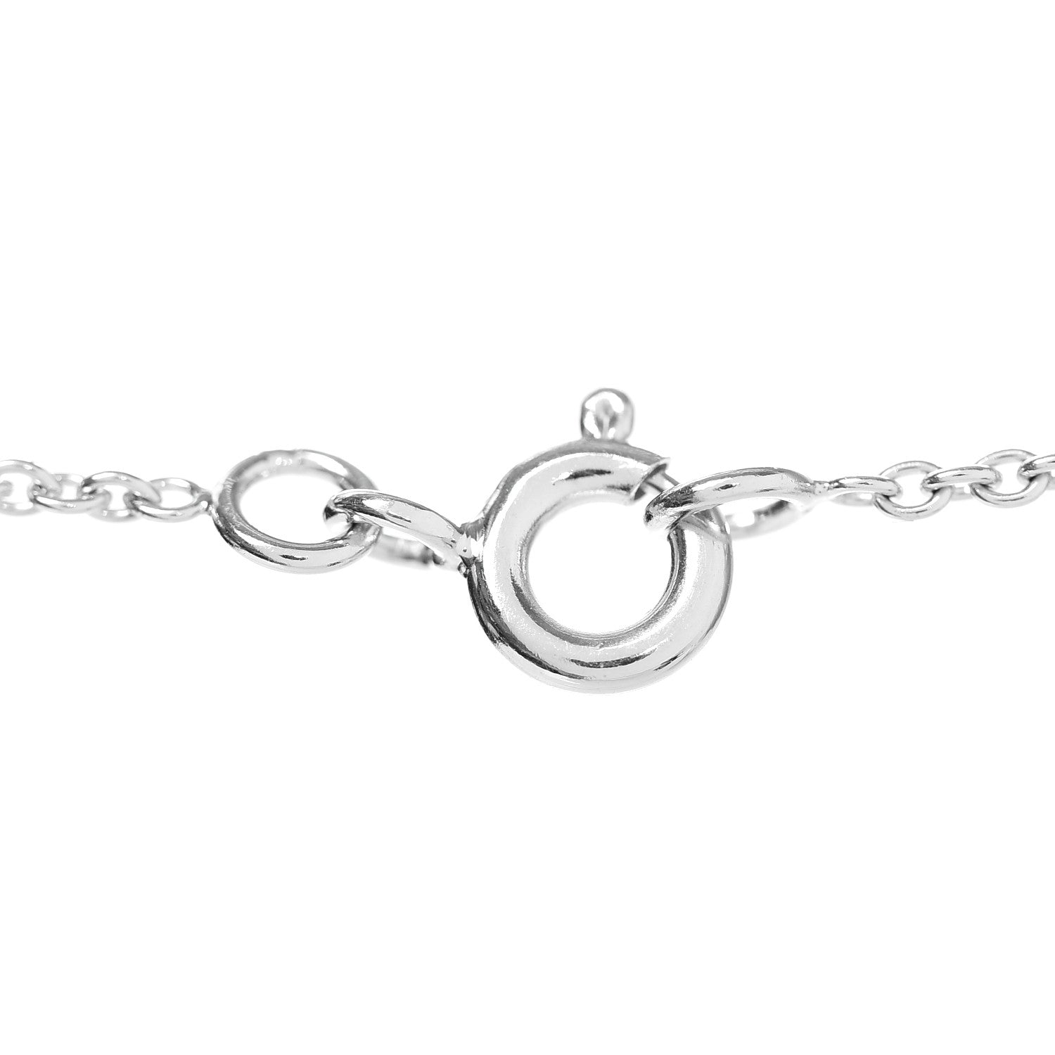 Hermes 18K White Gold Diamond Finesse Pendant Necklace 6 of 6