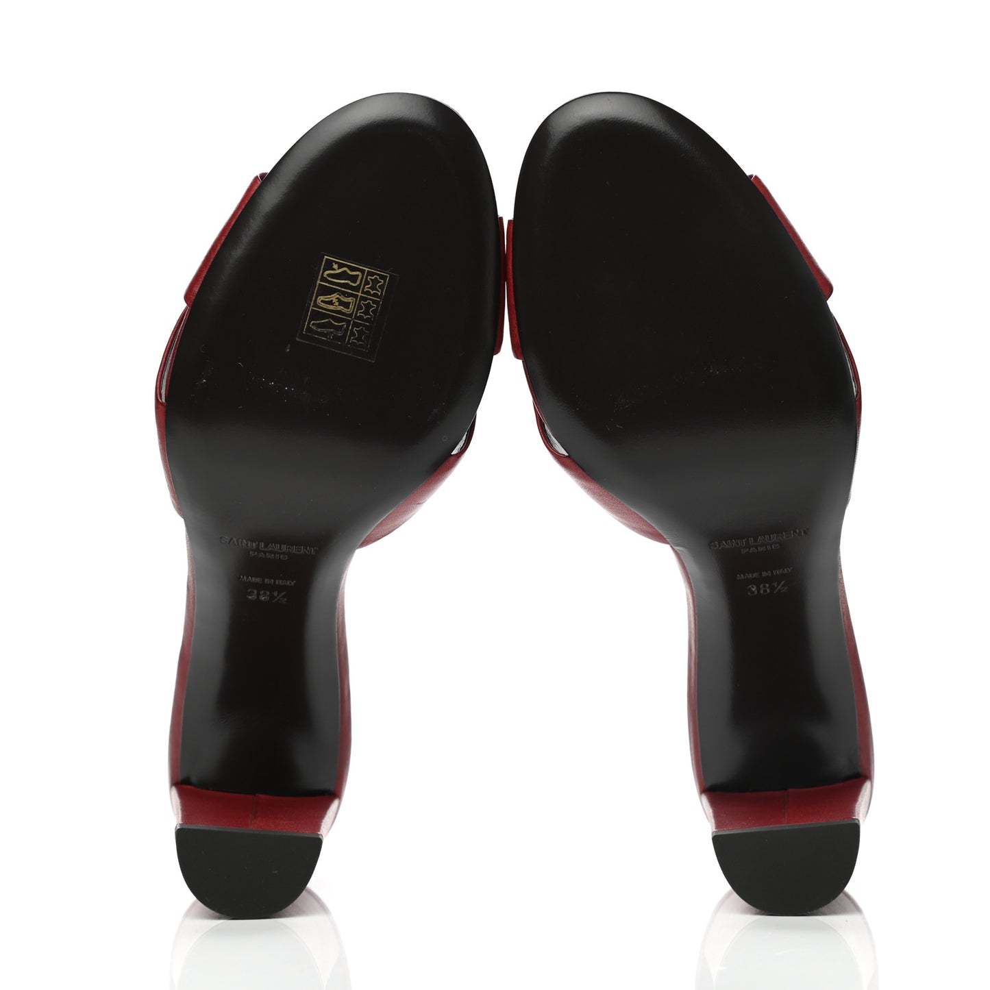 Lambskin Bianca Mules 38.5 Red