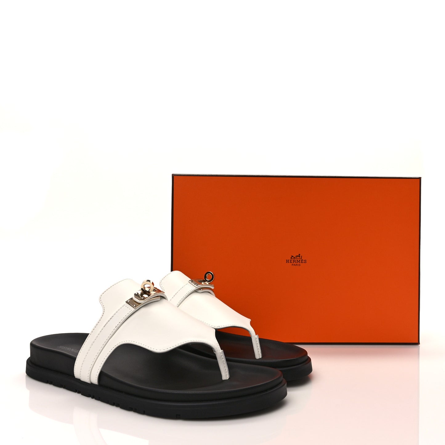 Calfskin Womens Empire Sandals 39 White