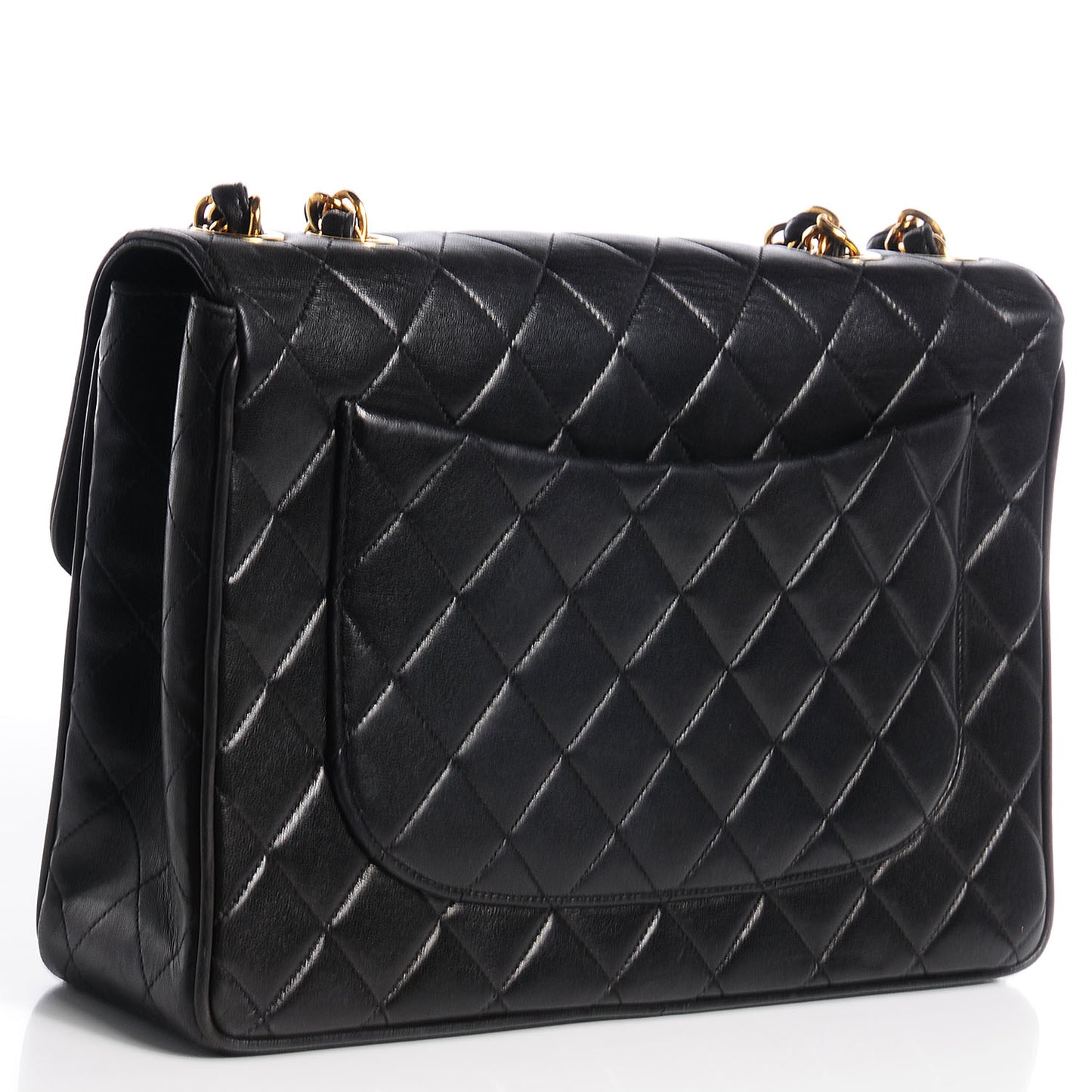 Lambskin Jumbo Flap Black