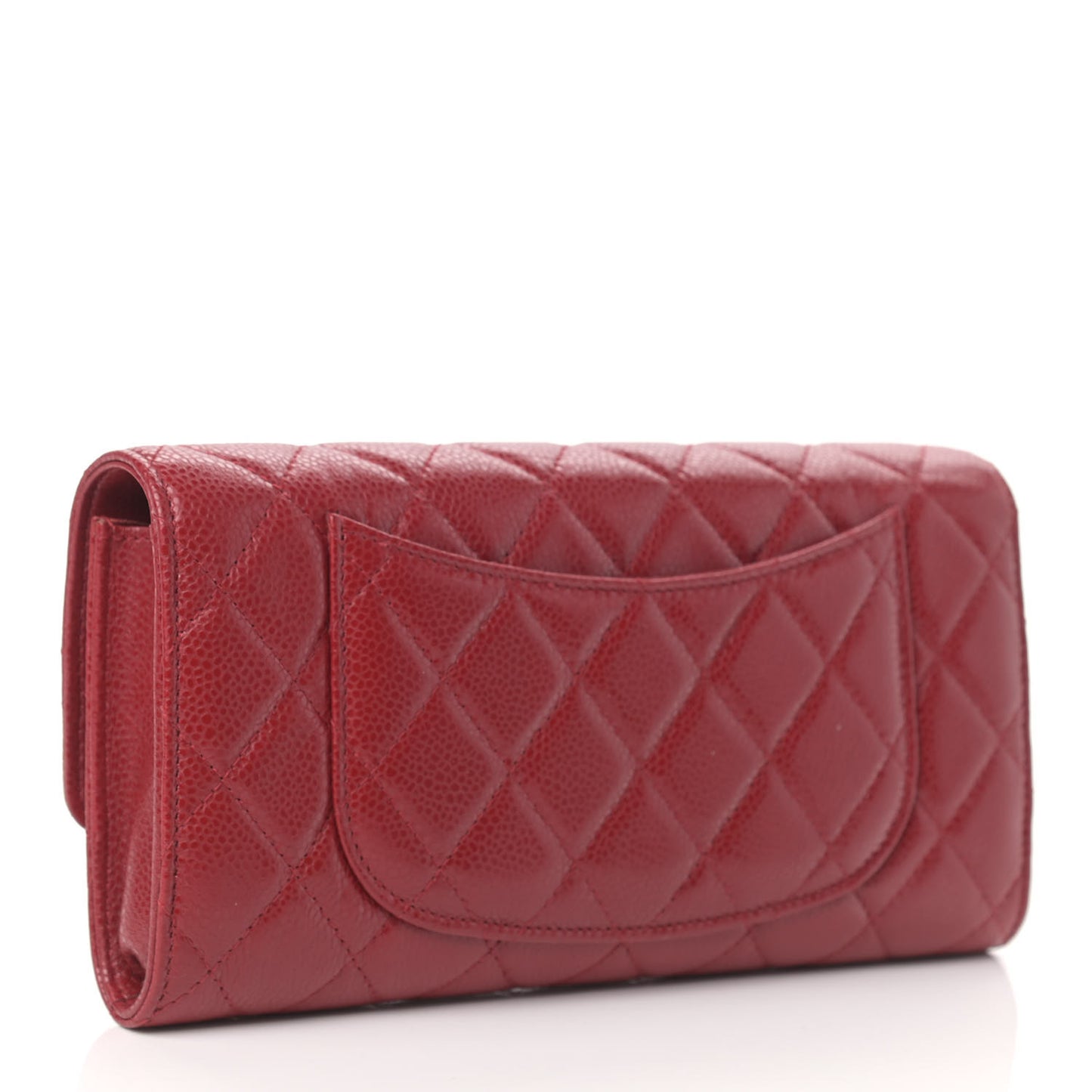 Caviar Quilted Travel Wallet Red