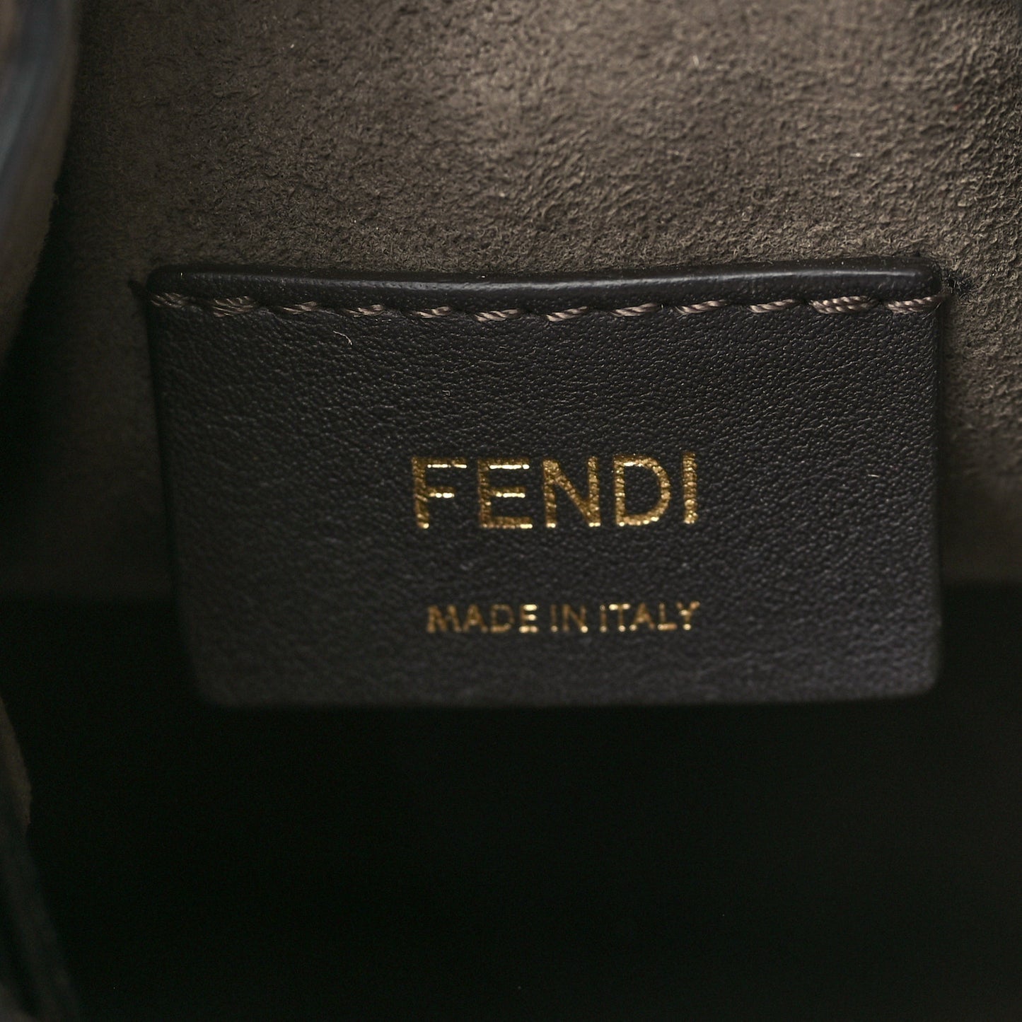 Vitello Liberty F is Fendi Bi-Color FF 1974 Embossed Mini Mon Tresor Bucket Bag Maya Black