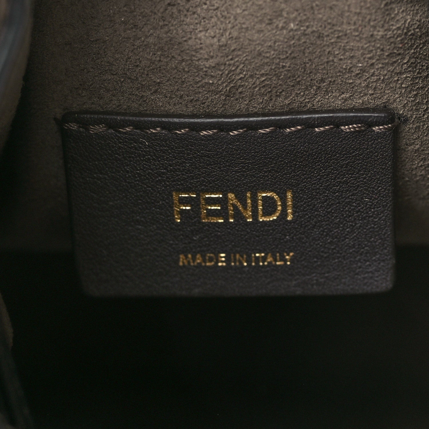Fendi Vitello Liberty F is Fendi Bi-Color FF 1974 Embossed Mini Mon Tresor Bucket Bag Maya Black 5 of 8