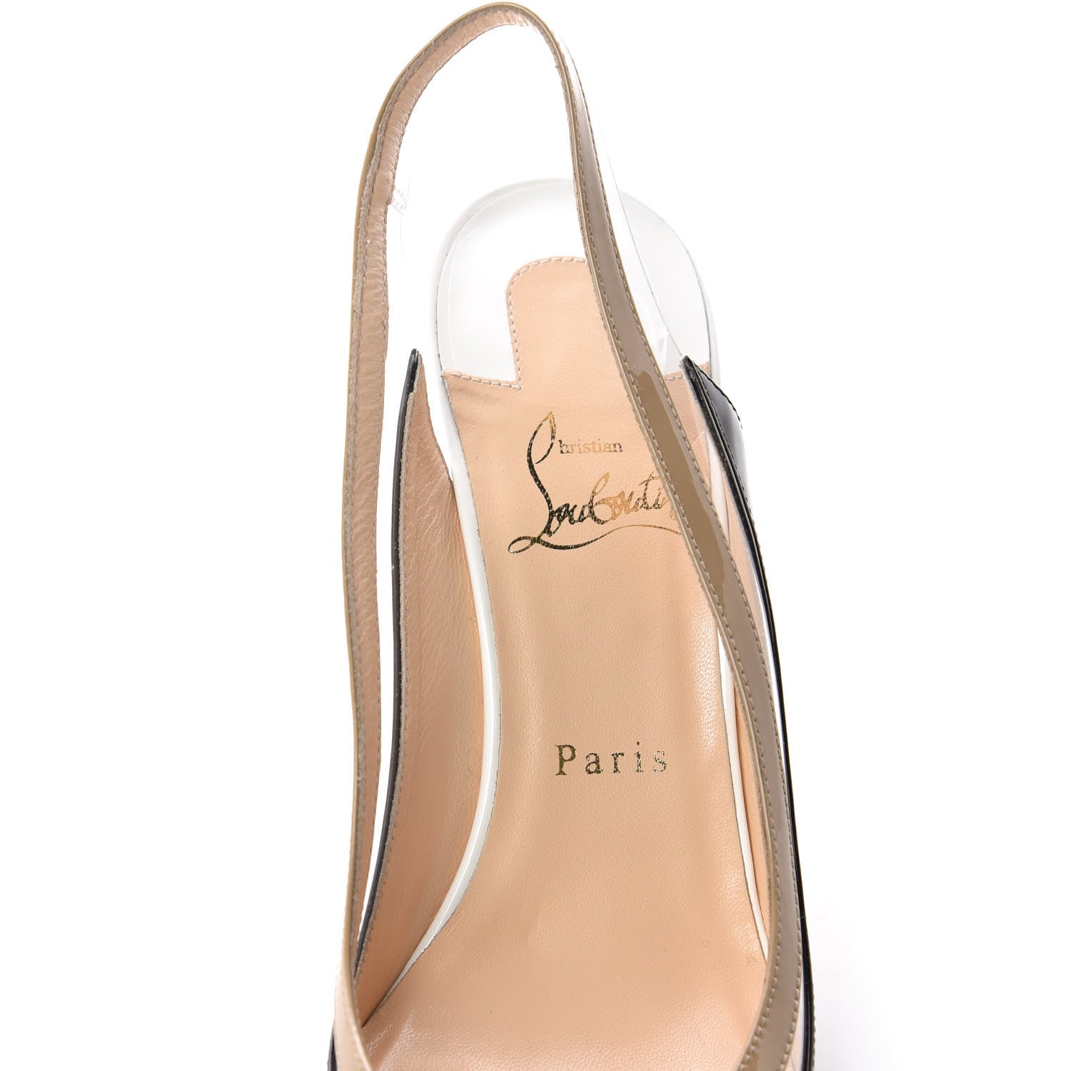 Christian Louboutin Patent PVC Paulina 100 Pumps 38.5 Black 9 of 10