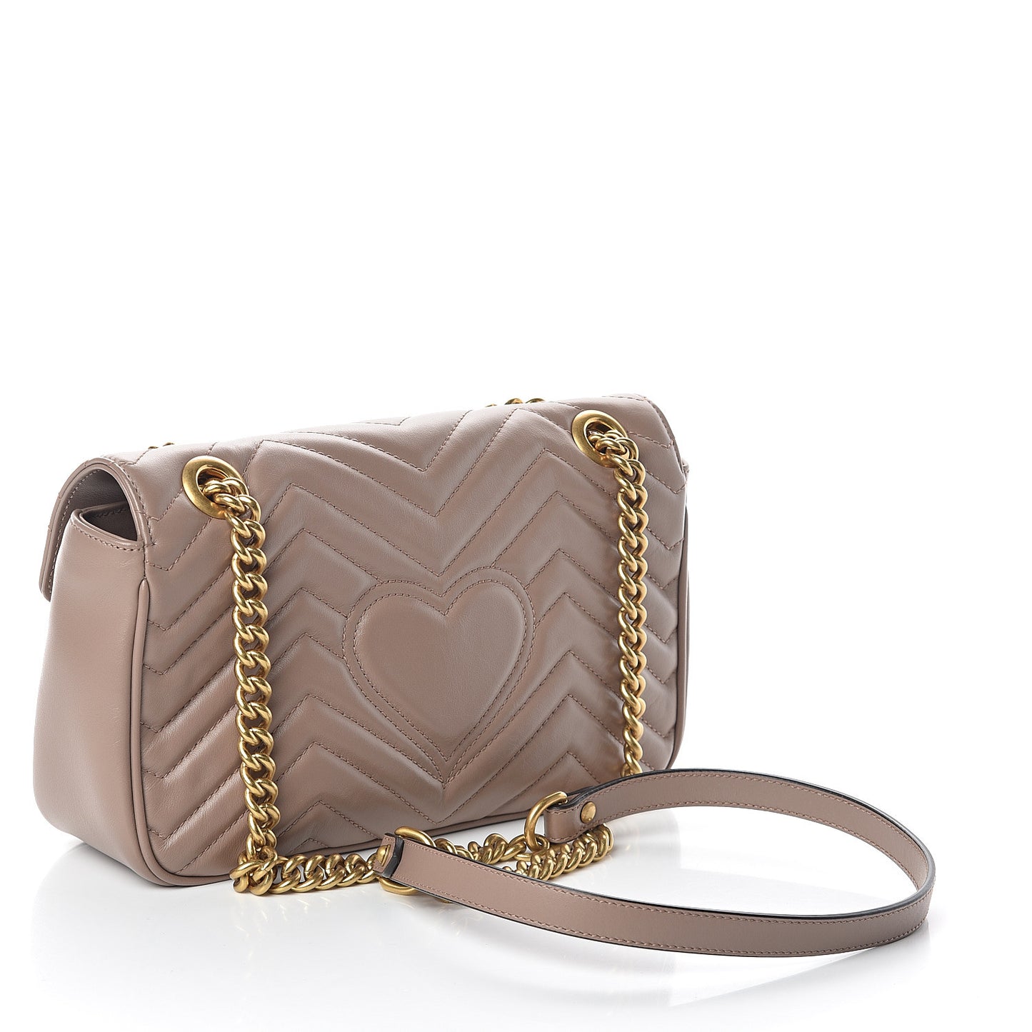 Calfskin Matelasse Small GG Marmont Shoulder Bag Porcelain Rose