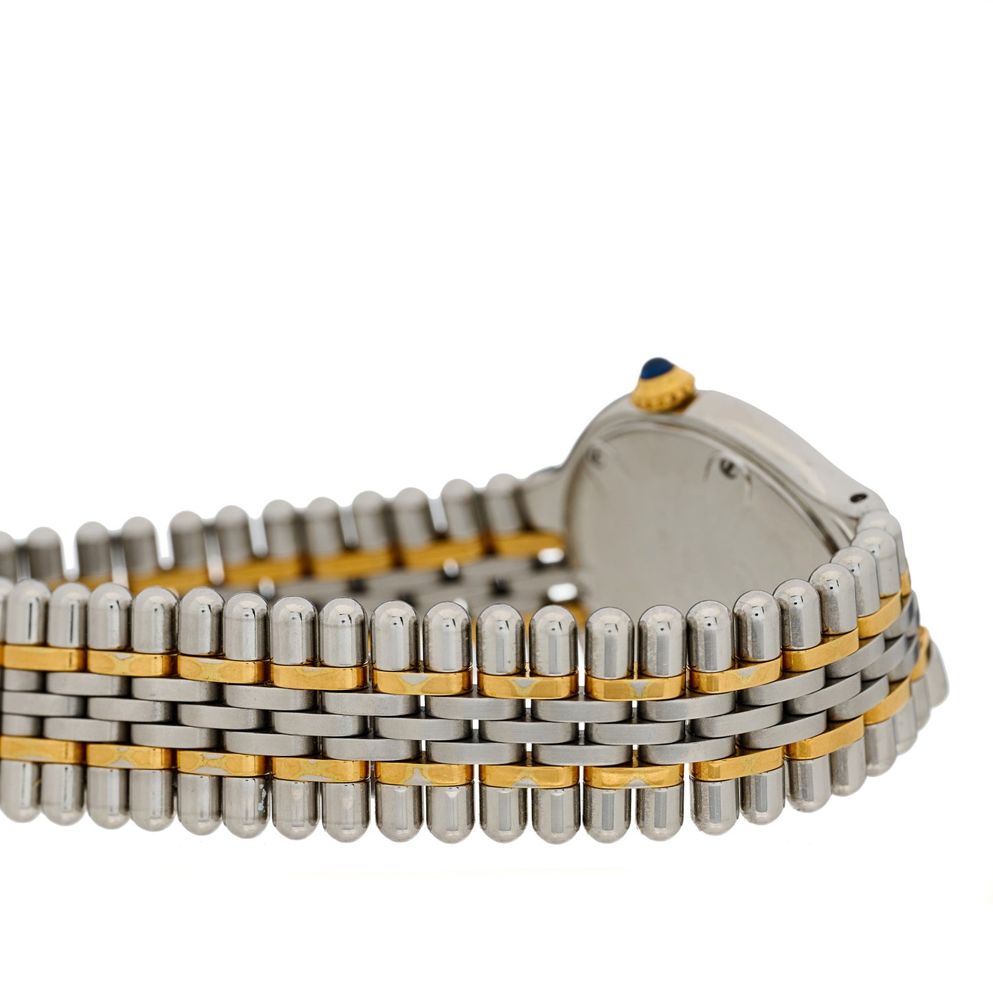 Stainless Steel 18K Yellow Gold 28mm Must De 21 Bullet Link Quartz Watch