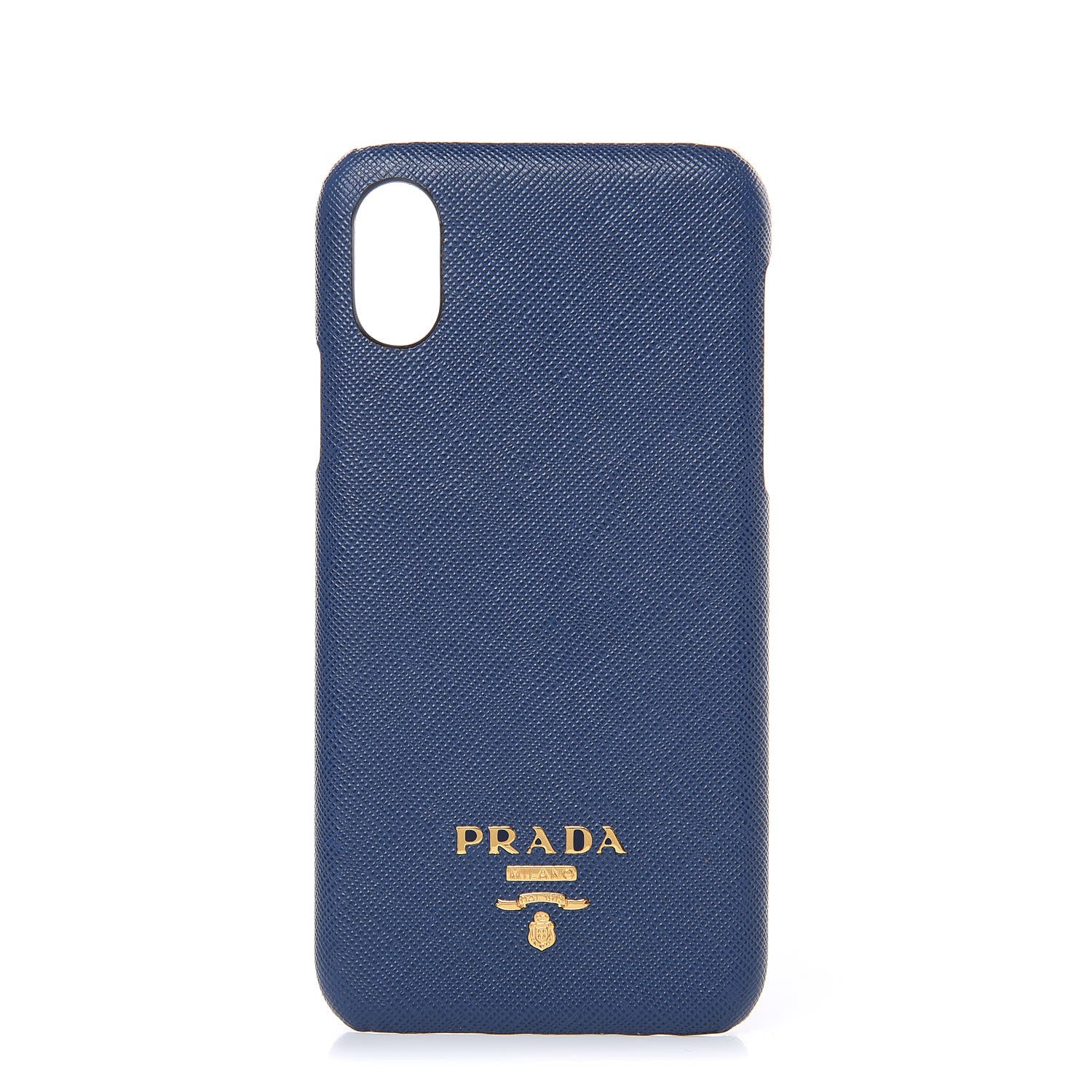Prada Saffiano Metal iPhone X Case Bleuette 1 of 7