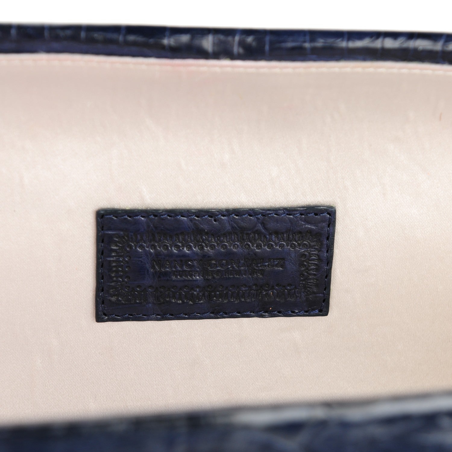Nancy Gonzalez Crocodile Clutch Navy 6 of 9