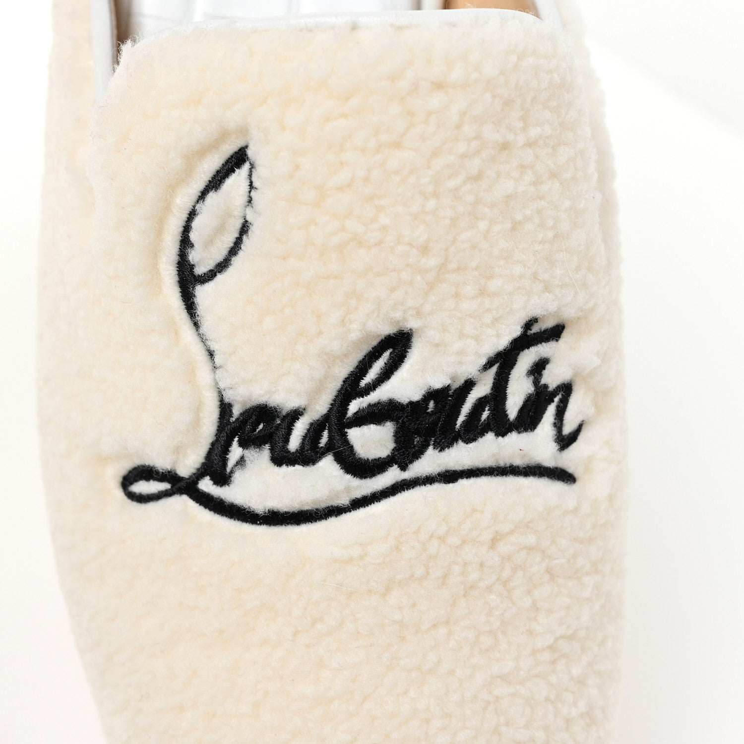 Christian Louboutin Shearling Womens Coolito Donna Loafer Mules 39 Navy White 10 of 11