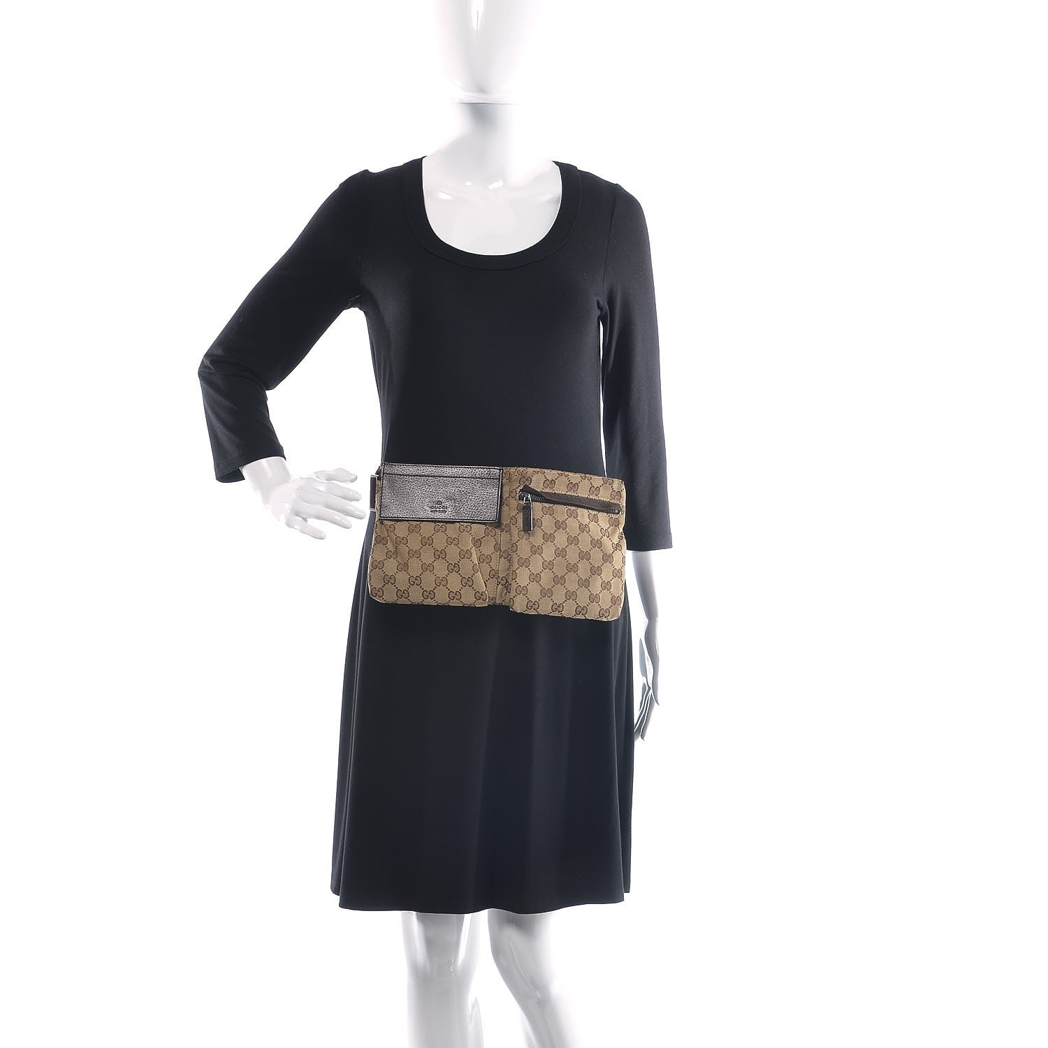 Gucci Monogram Web Belt Bag Dark Brown 2 of 9