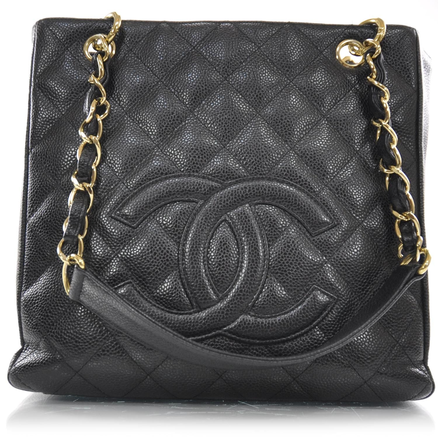Chanel Caviar Petit Shopping Tote PST Black GHW 1 of 10