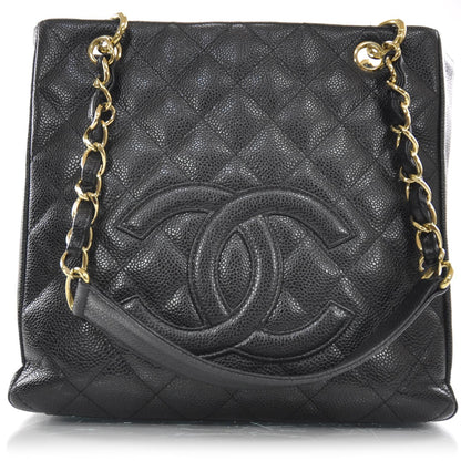 Chanel Caviar Petit Shopping Tote PST Black GHW 1 of 10