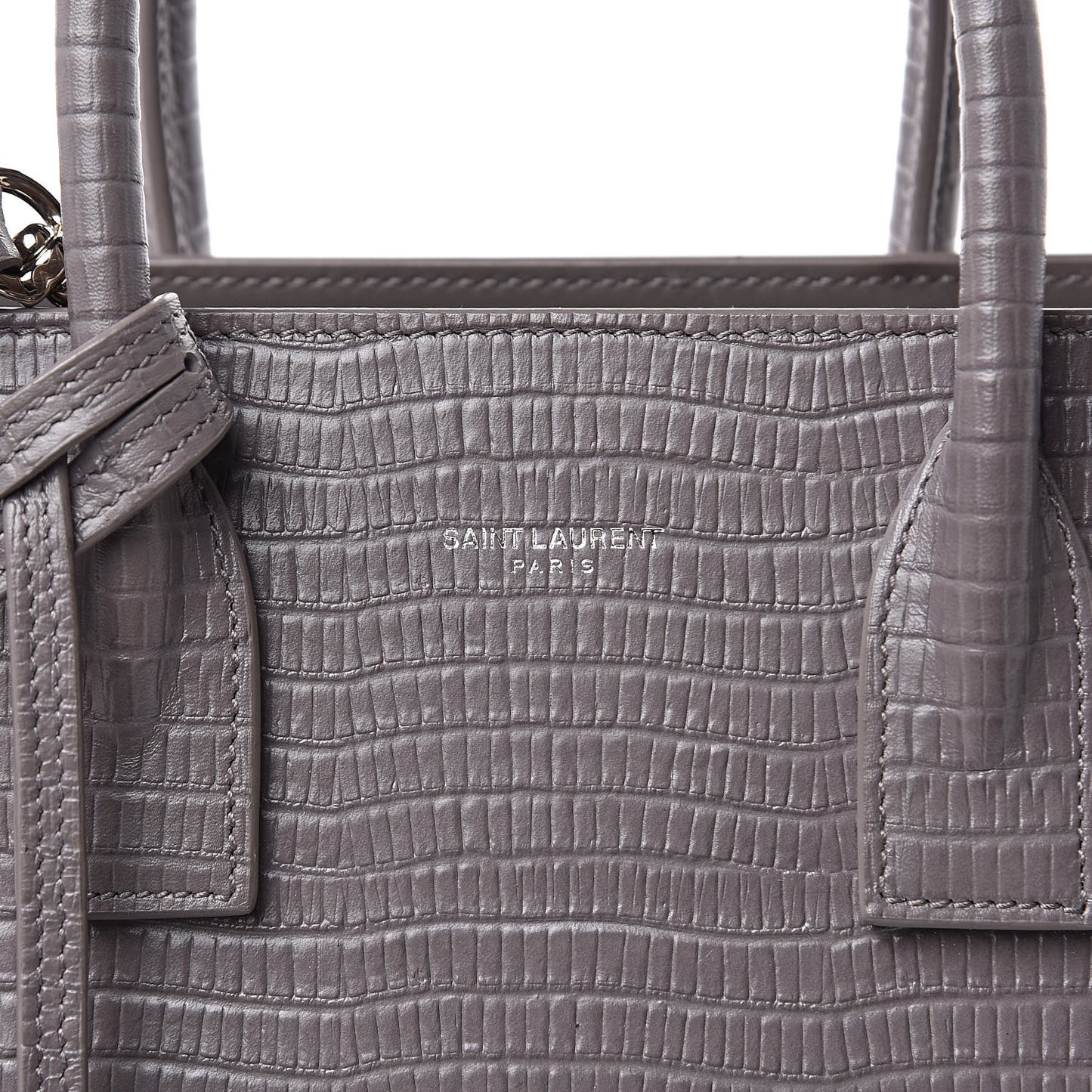 Lizard Calfskin Embossed Baby Sac De Jour Fog