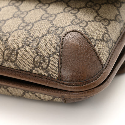 Gucci GG Supreme Monogram Web Small Neo Vintage Double Flap Messenger Bag Beige New Acero 16 of 16