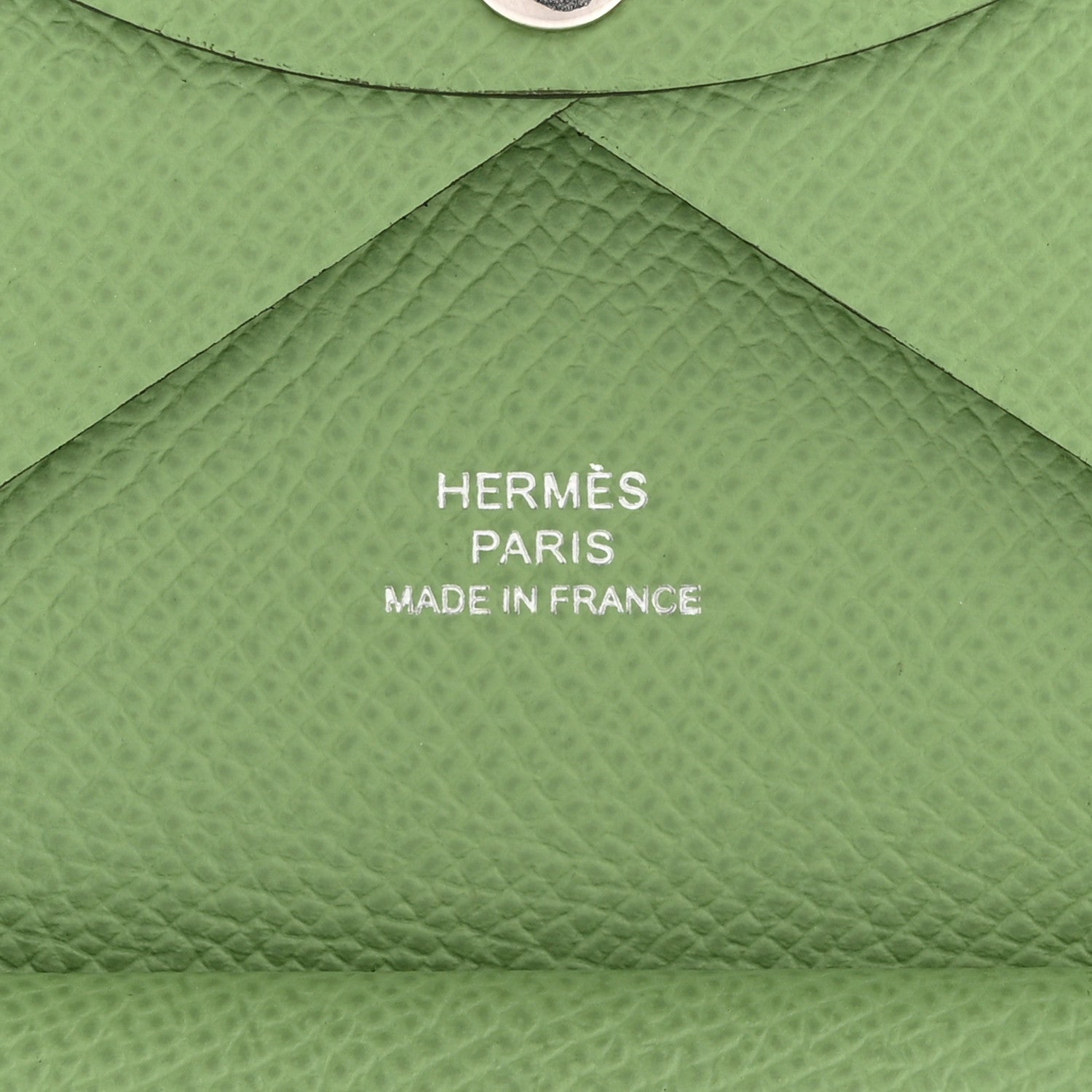 Hermes Epsom Calvi Duo Card Case Vert Criquet 6 of 8