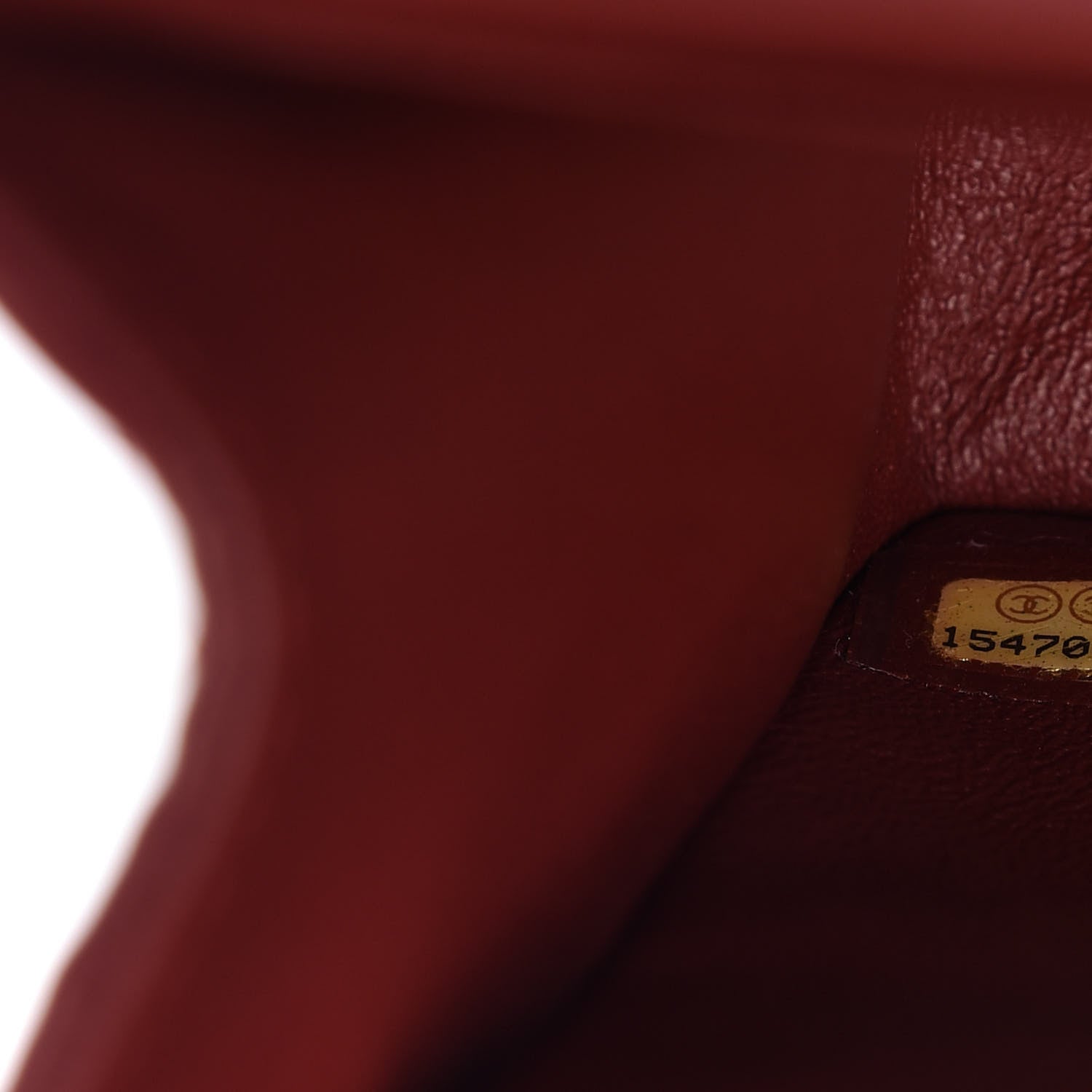 Chanel Lambskin Quilted Jumbo Double Flap Dark Red 9 of 10