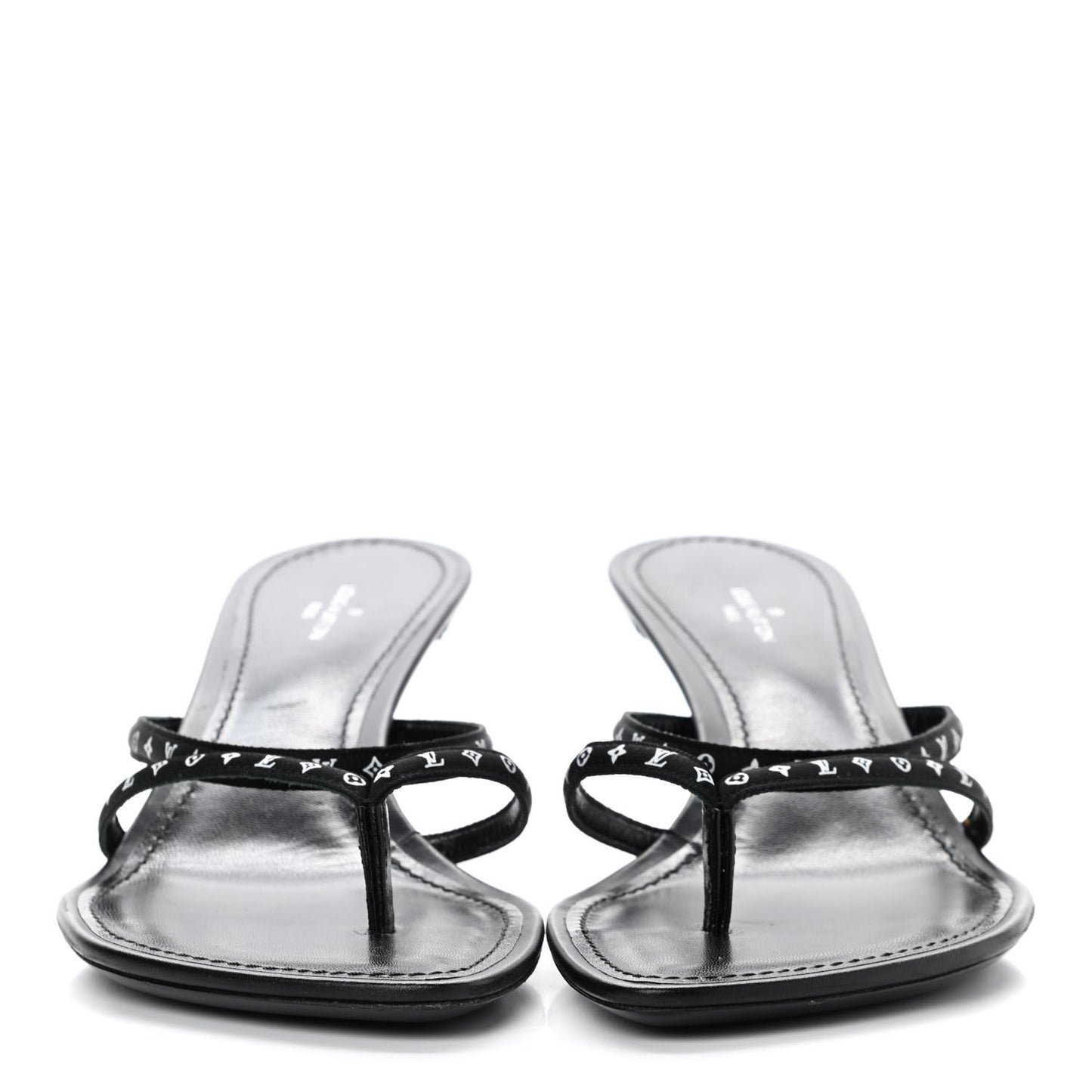 Satin Calfskin Citizen Thong Sandal 40 Black