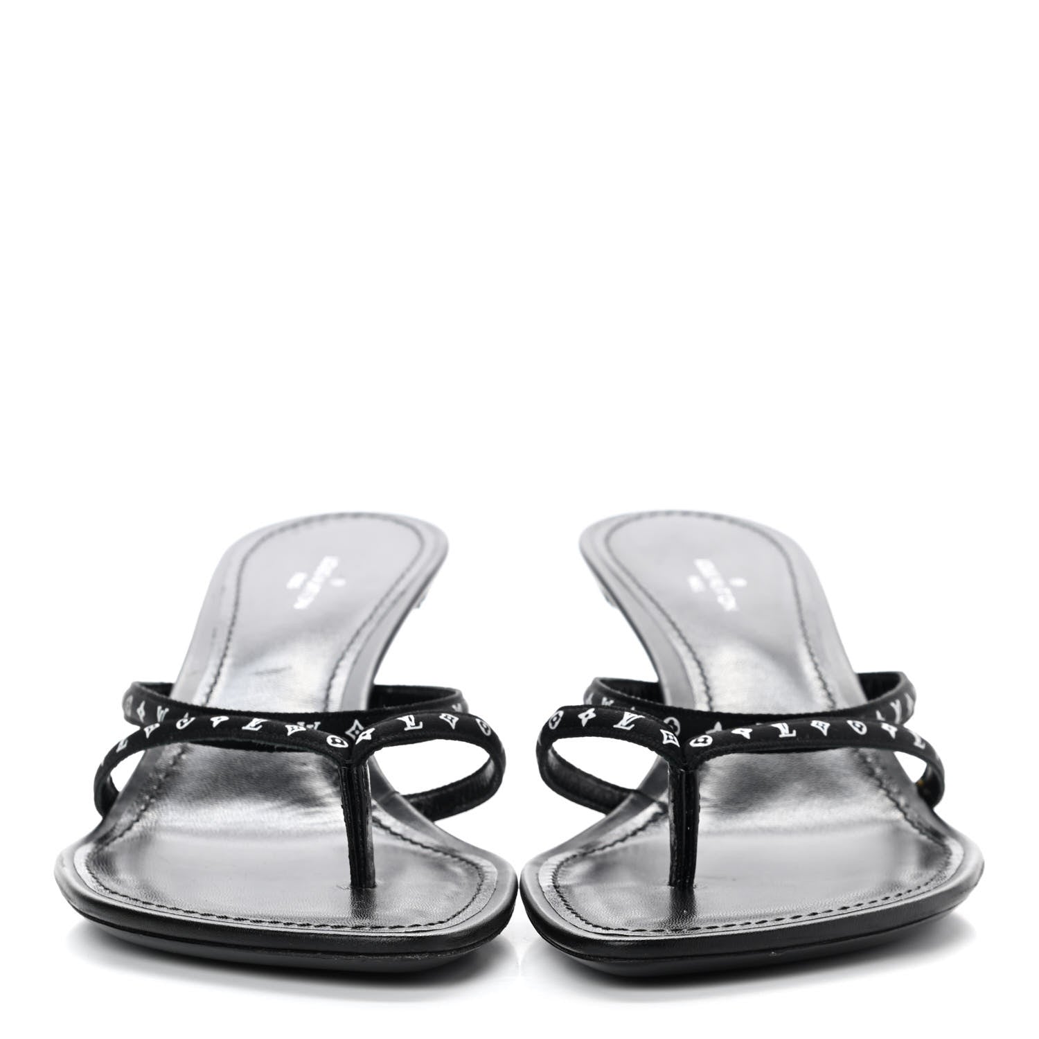 Louis Vuitton Satin Calfskin Citizen Thong Sandal 40 Black 2 of 8