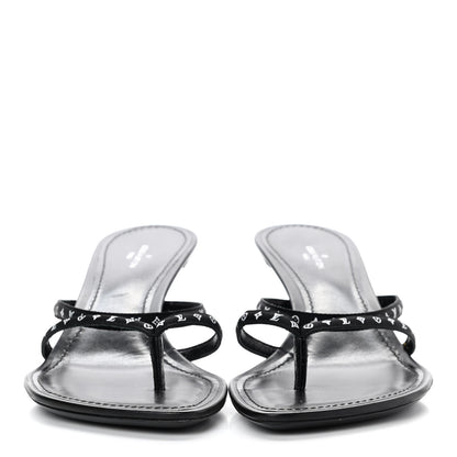 Louis Vuitton Satin Calfskin Citizen Thong Sandal 40 Black 2 of 8