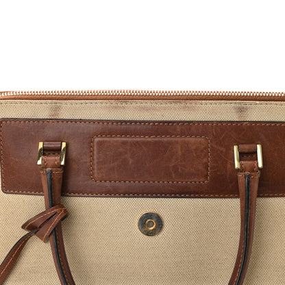 Christian Dior Canvas Calfskin Street Chic Top Handle Bag Beige 11 of 15