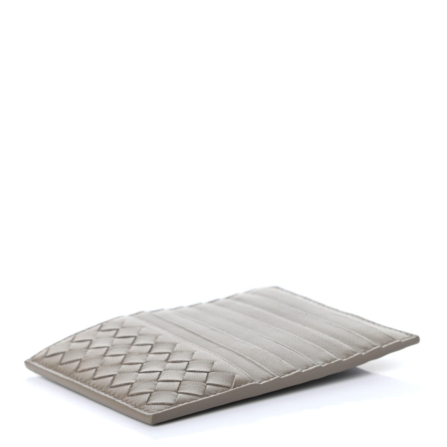 Bottega Veneta Calfskin Intrecciato Card Case New Steel 4 of 8