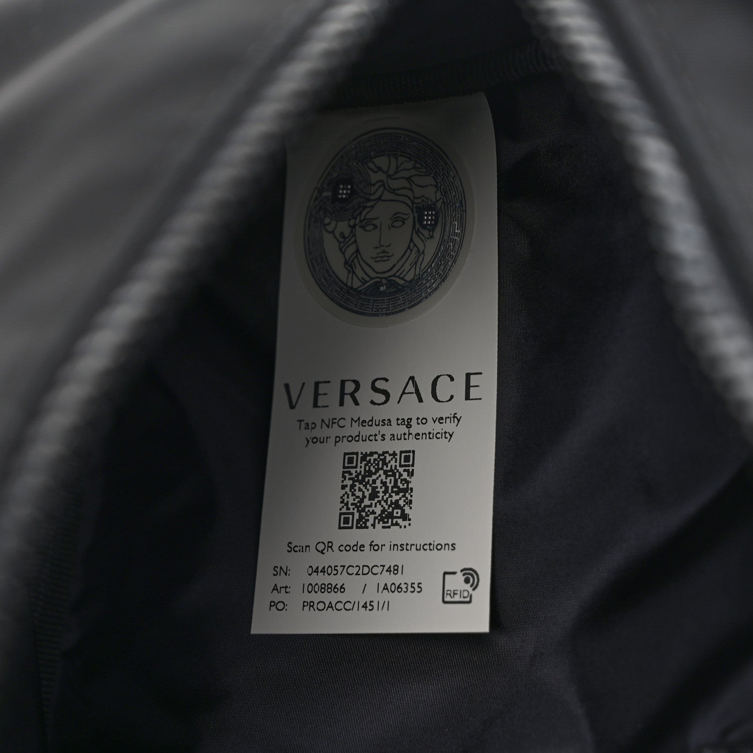 Versace Nylon Palazzo Medusa Belt Bag Black Ruthenium 6 of 9
