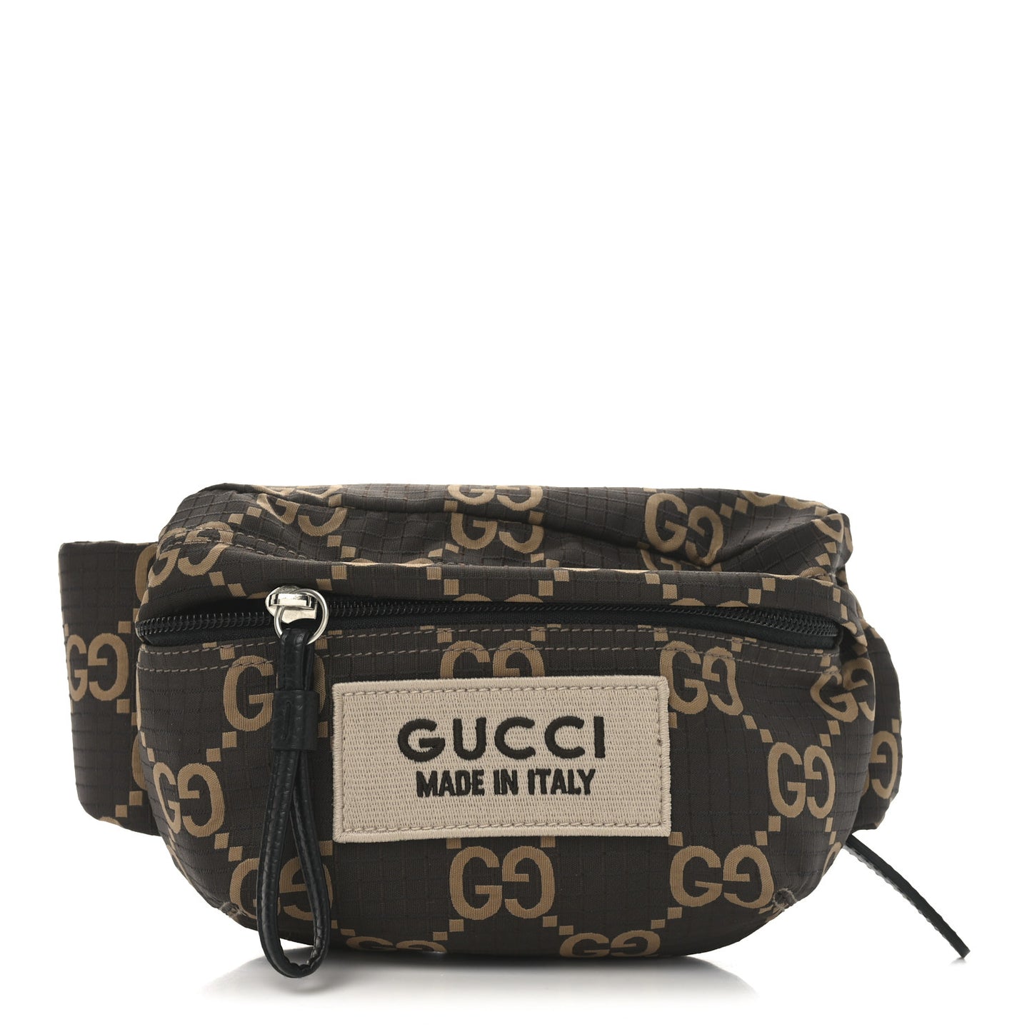 Recycled Polyester Monogram Jumbo GG Belt Bag Ebony Beige