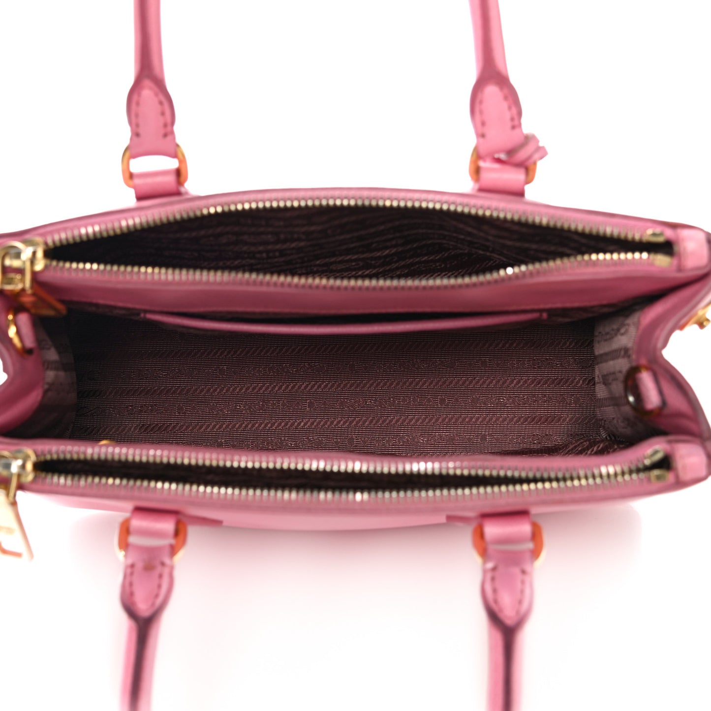 Saffiano Lux Mini Galleria Double Zip Tote Begonia