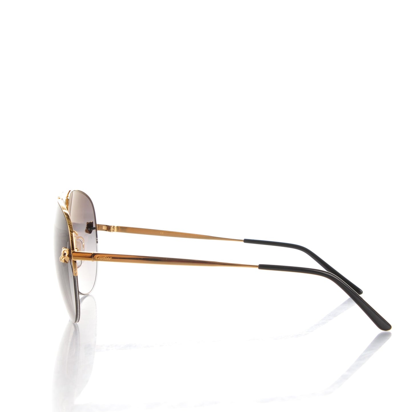 Panthere De Aviator Sunglasses Black