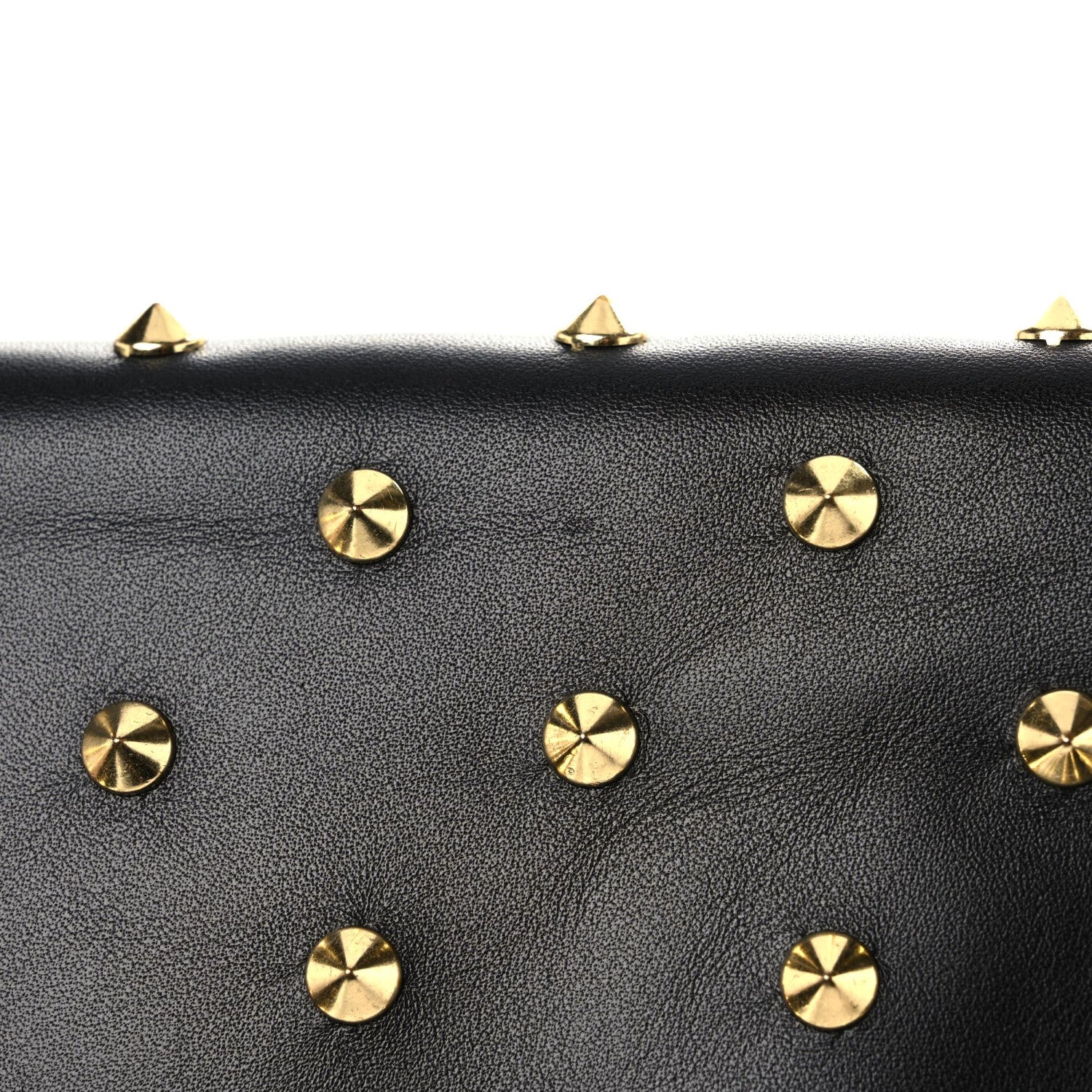 Alexander McQueen Grainy Calfskin Studded Padlock Skull Clutch Black 13 of 13