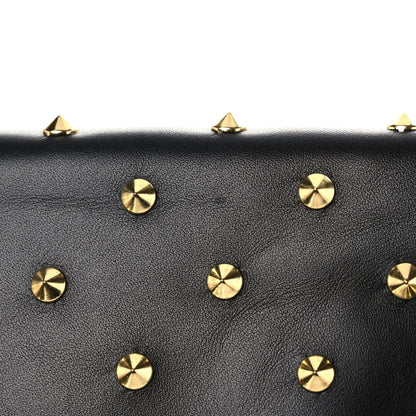 Alexander McQueen Grainy Calfskin Studded Padlock Skull Clutch Black 13 of 13