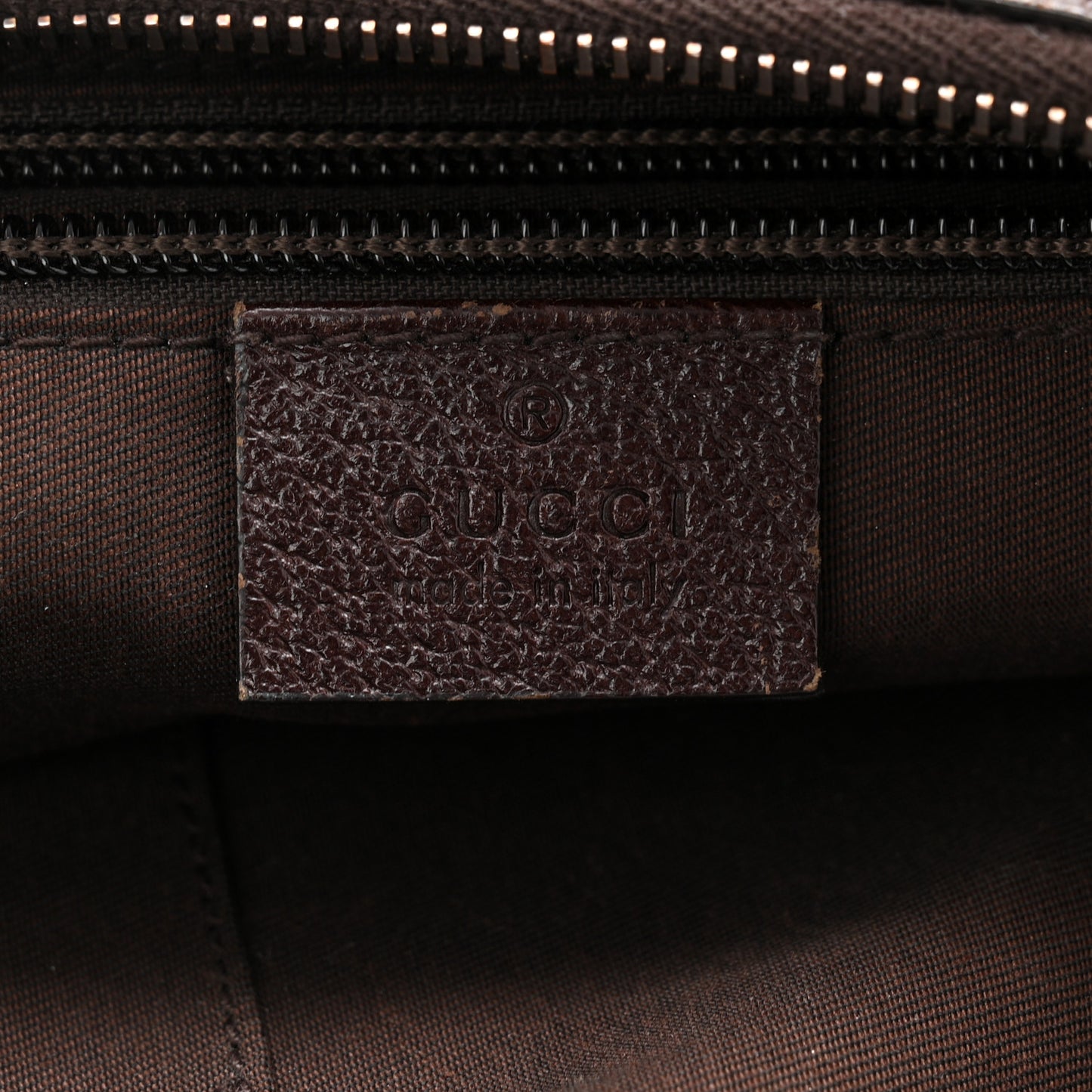 Monogram Web Medium Half Moon Hobo Dark Brown