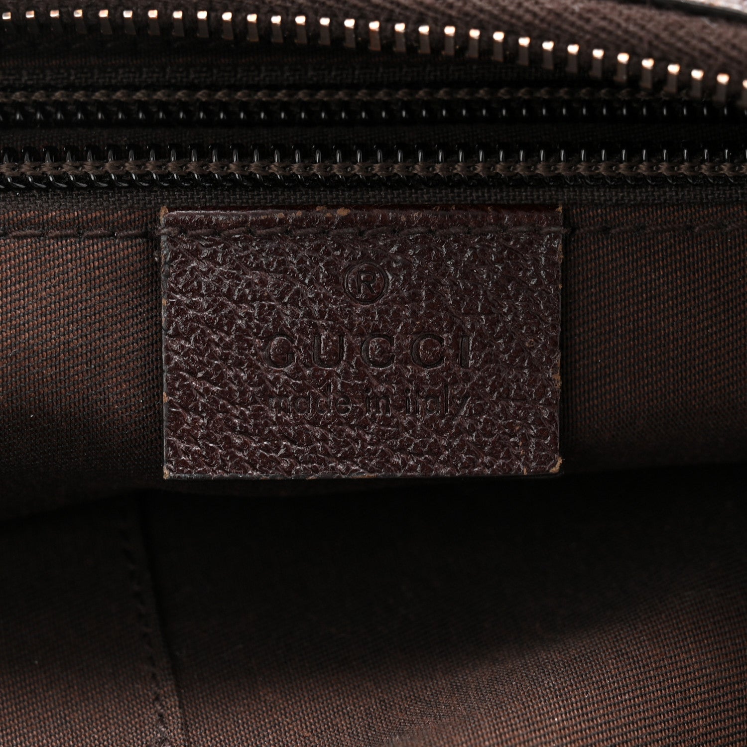 Gucci Monogram Web Medium Half Moon Hobo Dark Brown 6 of 10