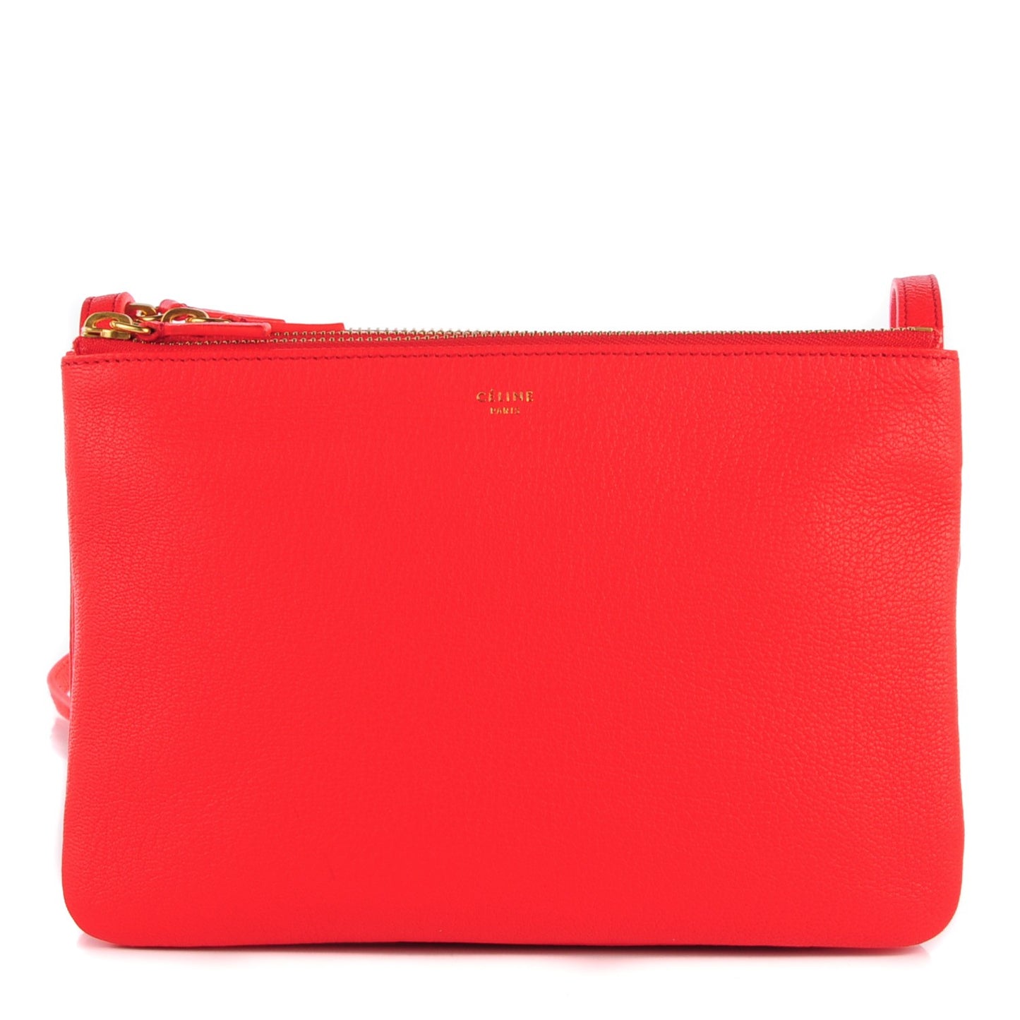 Goatskin Small Trio Crossbody Bag Alizarin