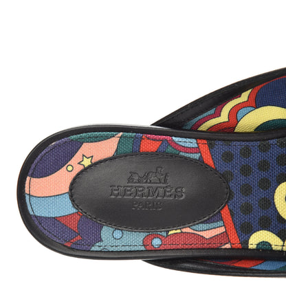 Hermes Goatskin Oz Mules 37 Black 8 of 10