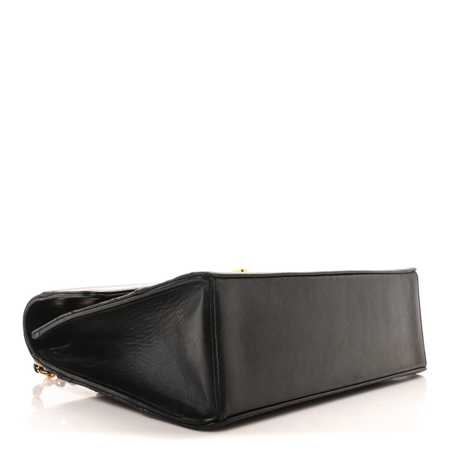 Lambskin Quilted Medium Mademoiselle Single Flap Black