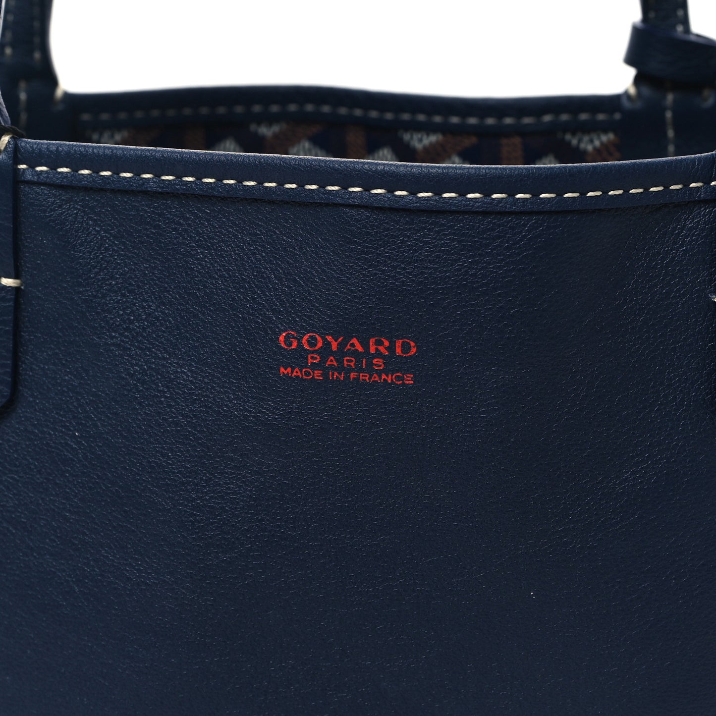 Goyardine Reversible Mini Anjou Navy