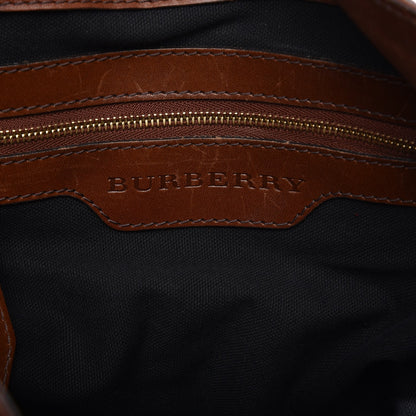 Burberry House Check Bridle Calfskin Medium Gosford Hobo Dark Tan 6 of 19
