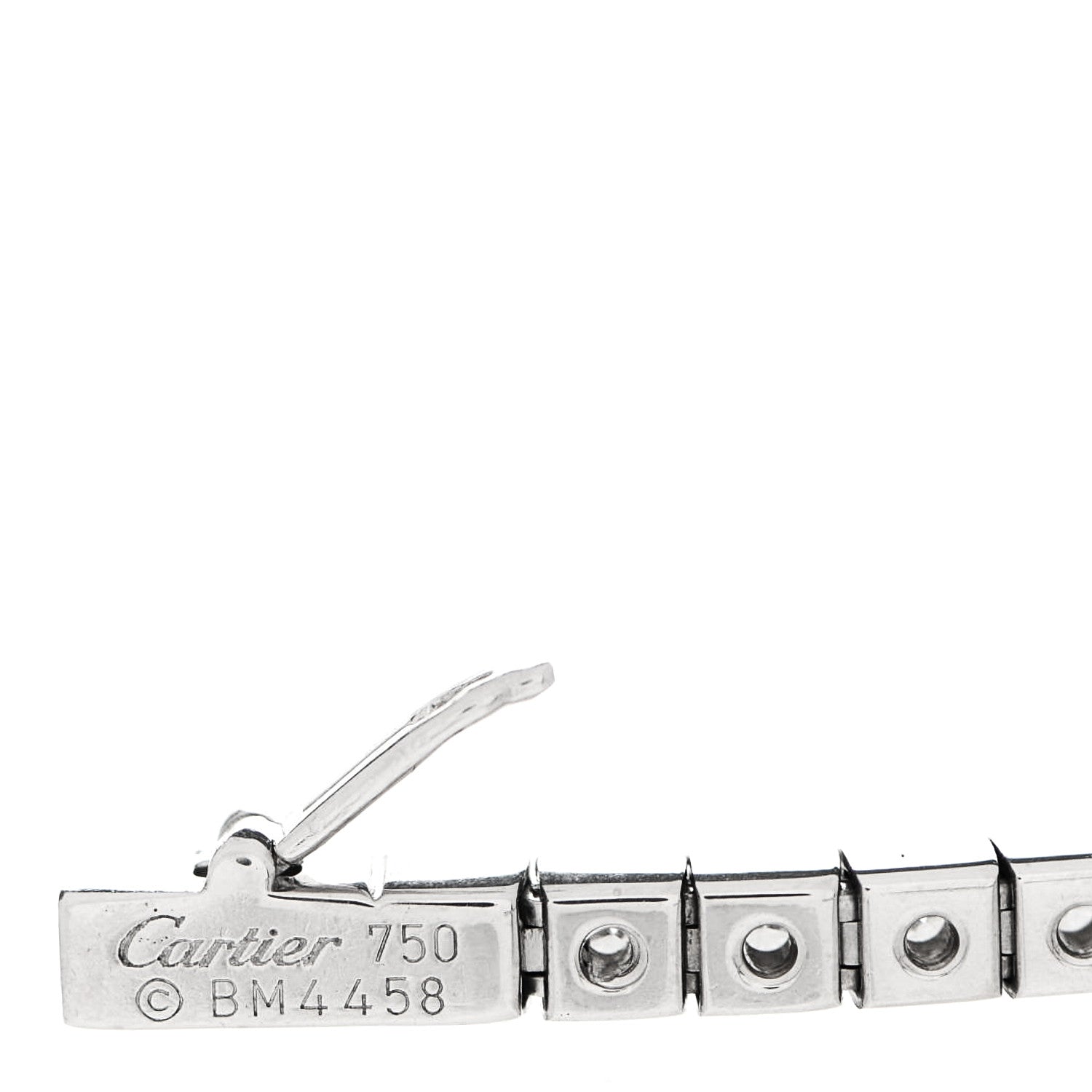 Cartier 18K White Gold Diamond Lanieres Bracelet 15 3 of 4
