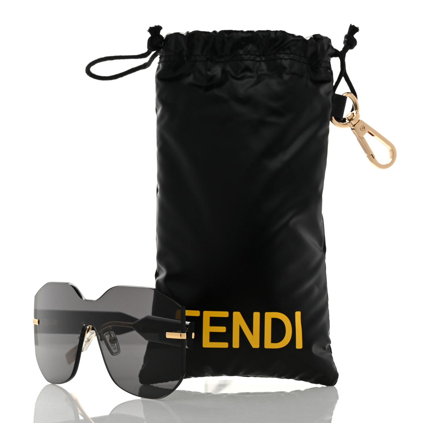 Metal Fendigraphy Shield Sunglasses FE40067U Black