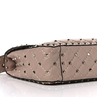 Valentino Garavani Lambskin Medium Rockstud Spike Shoulder Bag Poudre 7 of 9