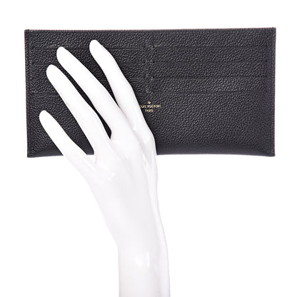 Louis Vuitton Calfskin Felicie Chain Wallet Card Holder Insert Black 2 of 6