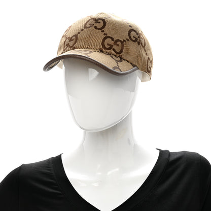 Gucci Monogram Jumbo GG Baseball Hat L 58 Camel Ebony 2 of 10