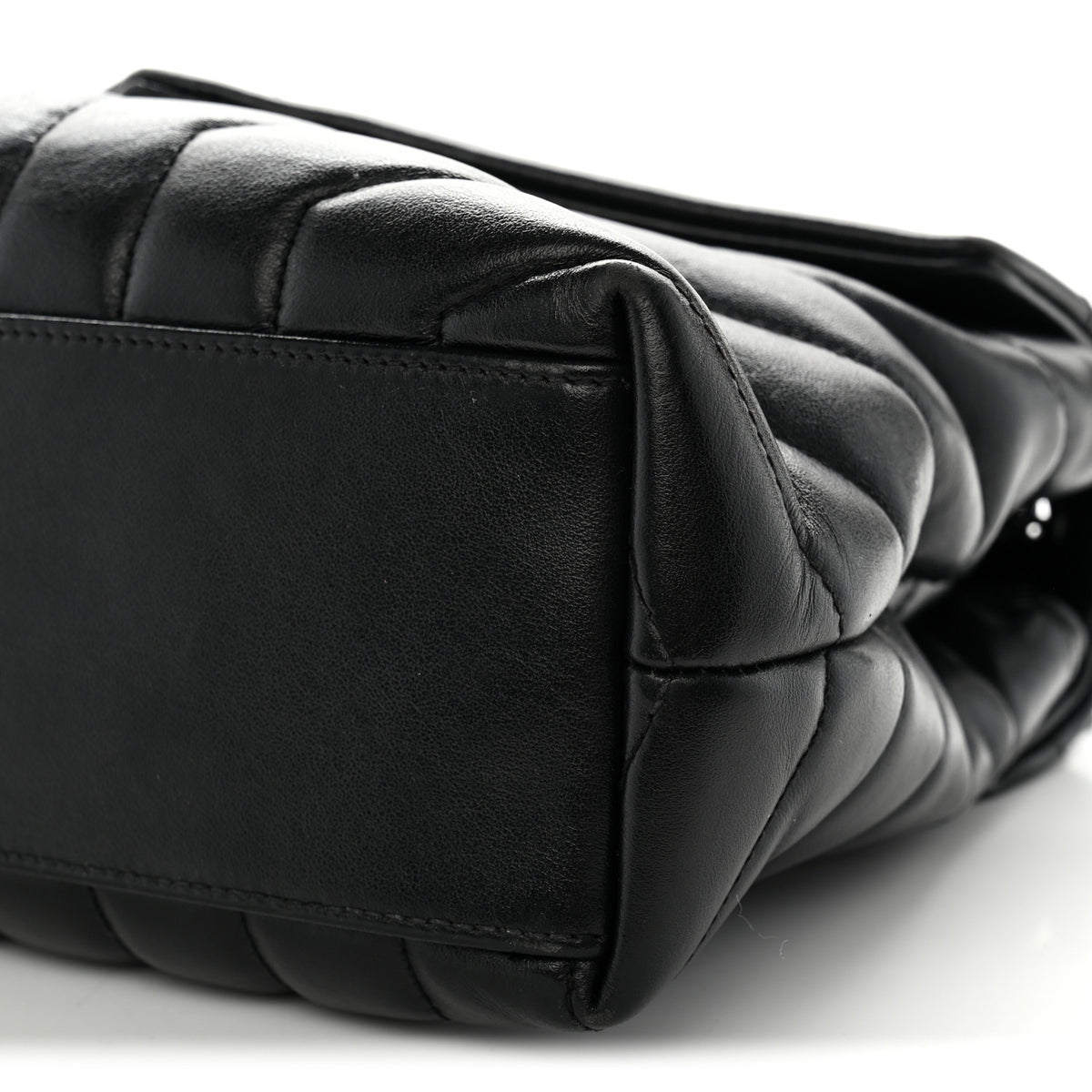 Saint Laurent Calfskin Y Quilted Monogram Monochrome Small Loulou Chain Satchel Black 10 of 15