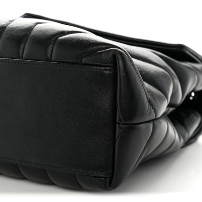 Saint Laurent Calfskin Y Quilted Monogram Monochrome Small Loulou Chain Satchel Black 10 of 15
