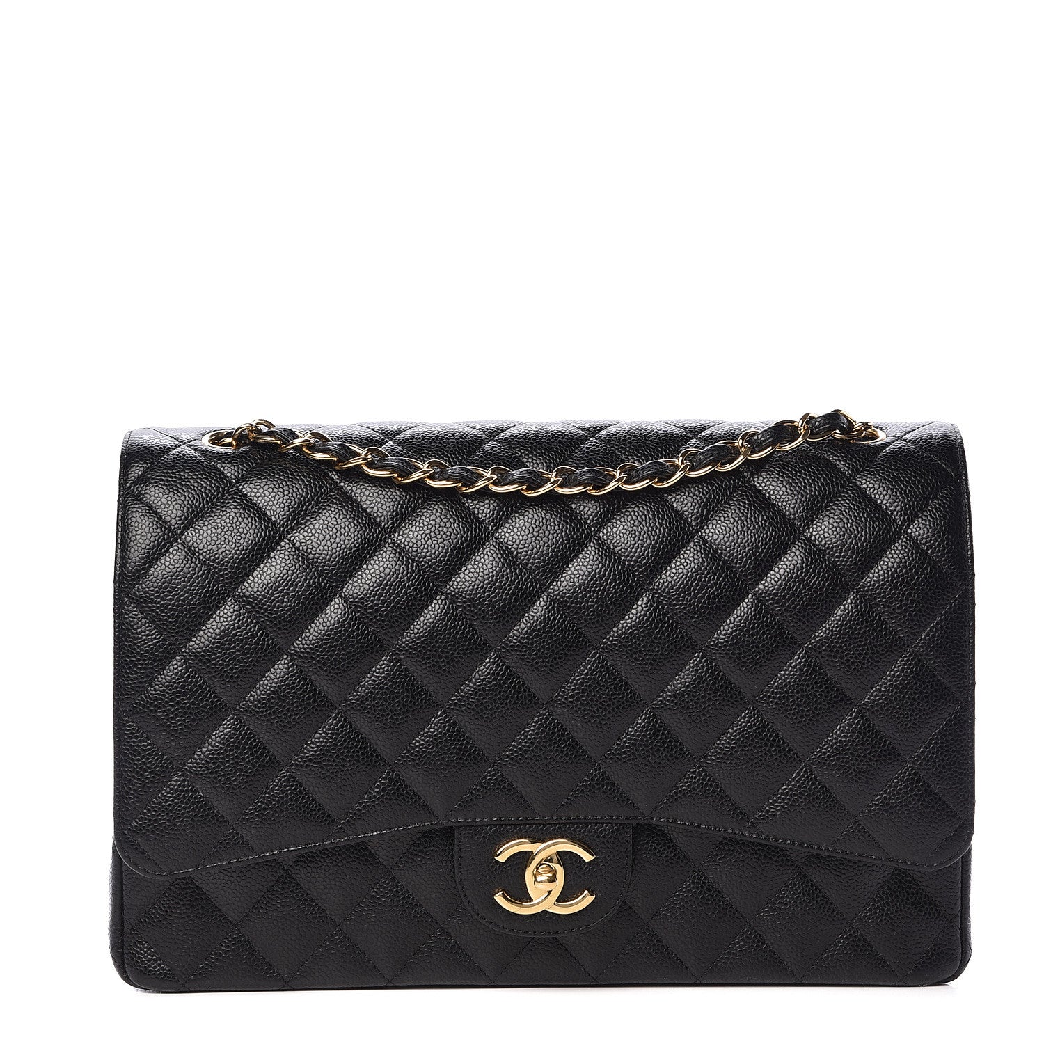 Chanel Caviar Quilted Maxi Double Flap Black 1 of 15