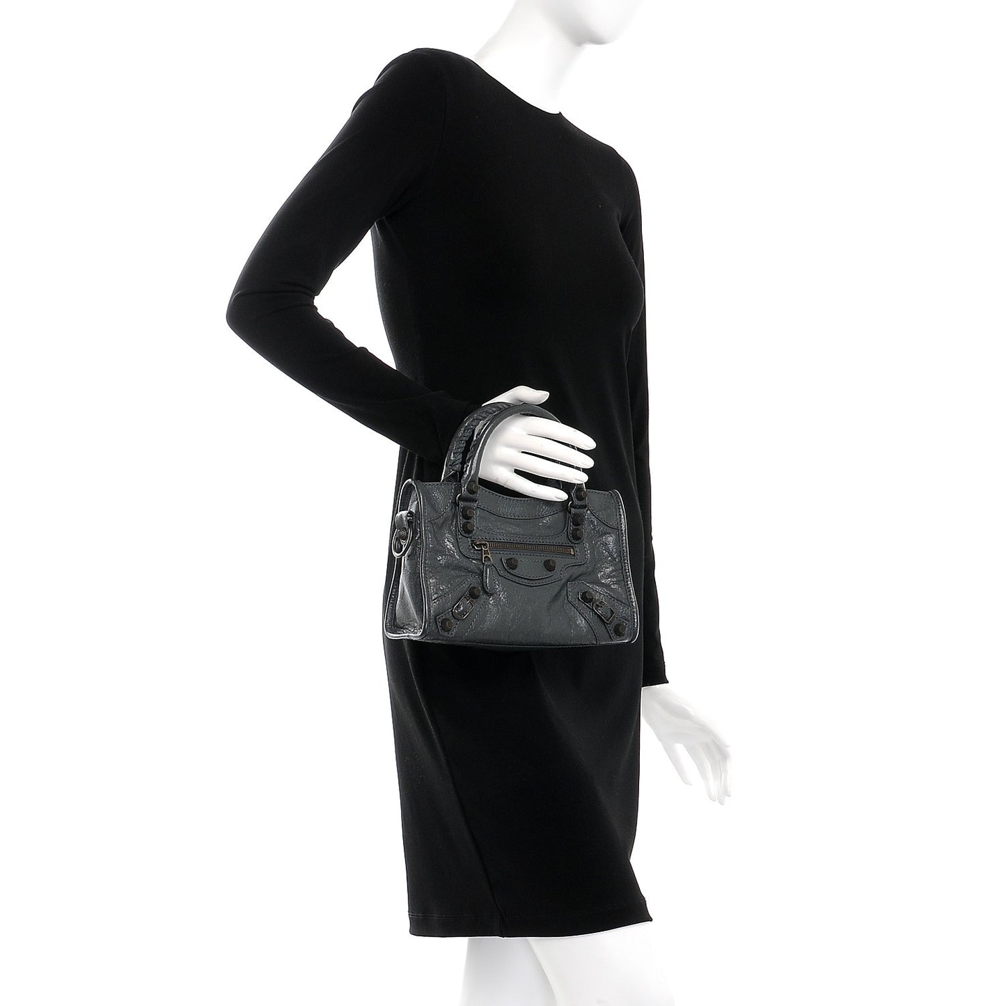 Agneau Giant 12 Gunmetal Hardware Mini City Gris Fossile