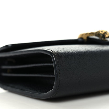 Gucci Calfskin Web Mini Dionysus Chain Wallet Black 9 of 10